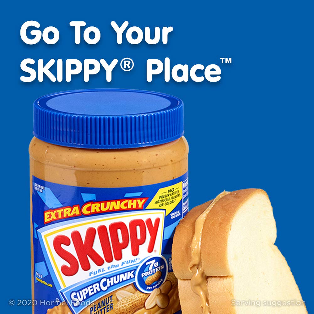SKIPPY Chunky and Crunchy Peanut Butter Twin Pack 2 x 40oz Gluten-Free Kosher Certified