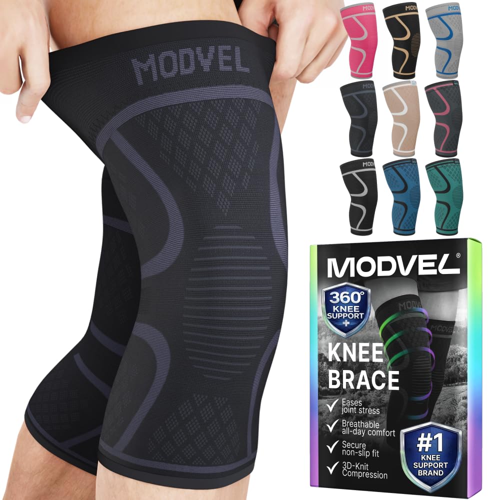 Modvel 2 Pack Knee Brace for Women and Men - Knee Support