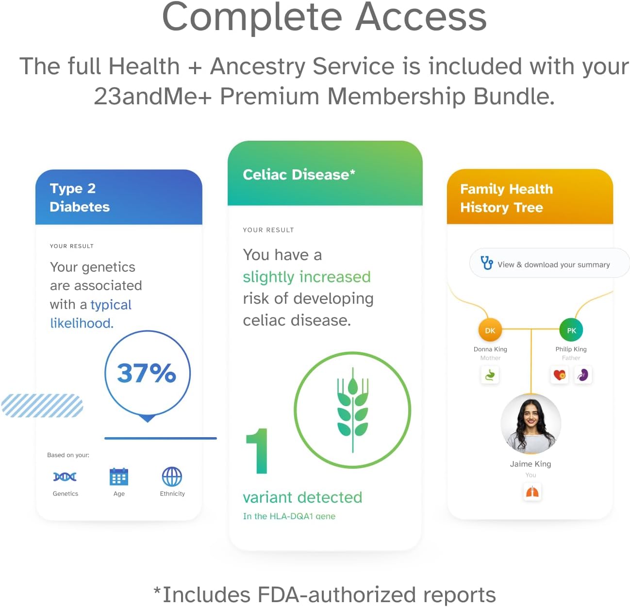 23andMe+ Premium DNA Test Kit with Advanced Ancestry and Health Reports
