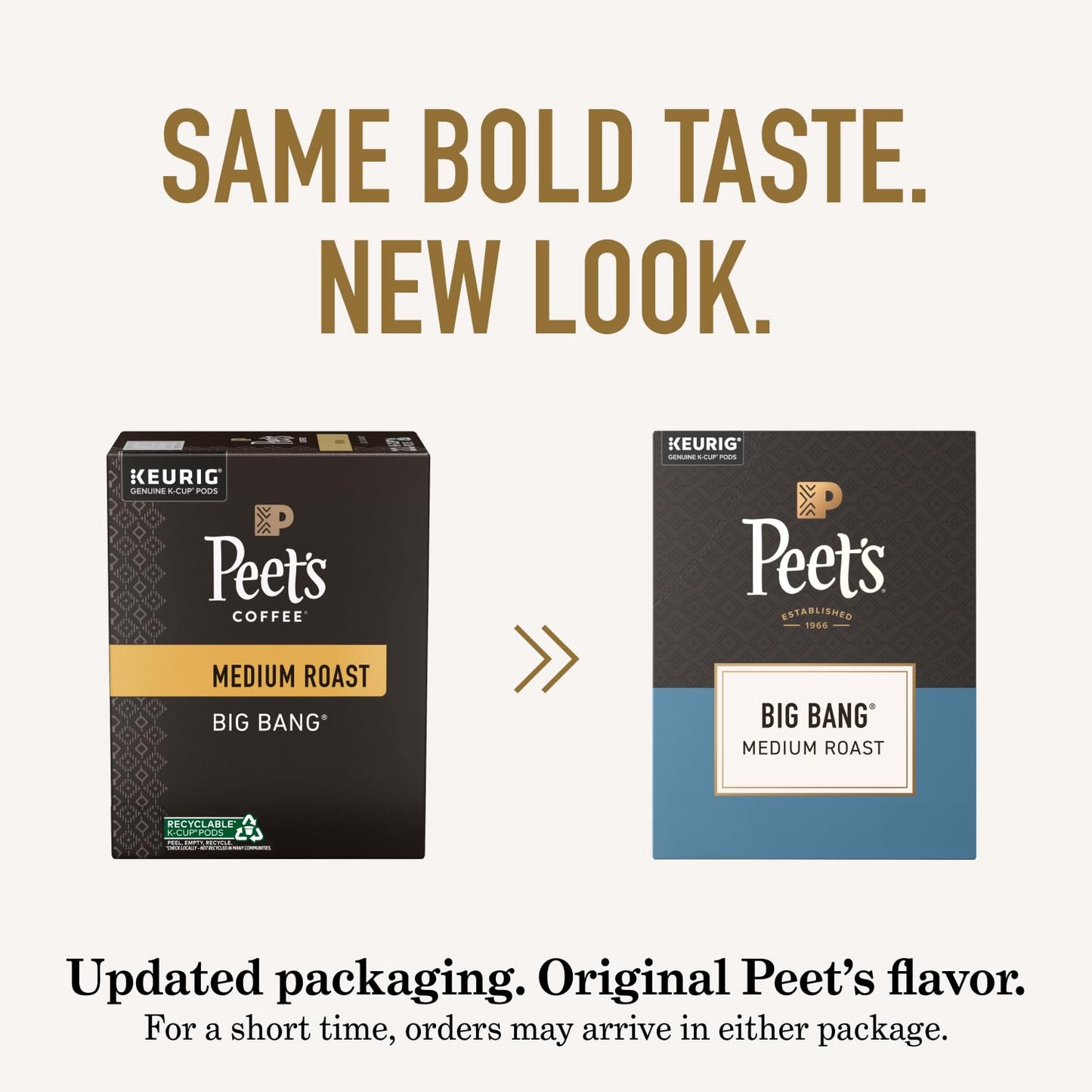 Peet's Coffee Medium Roast Single Serve Coffee Pods 100% Arabica 32 Count