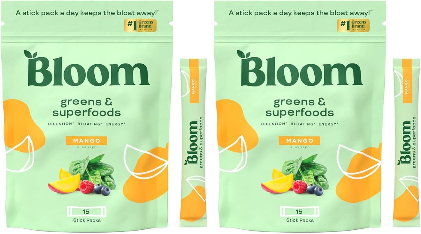 Bloom Nutrition Superfood Greens Powder with Probiotics, Prebiotics, and Digestive Enzymes for Gut Health