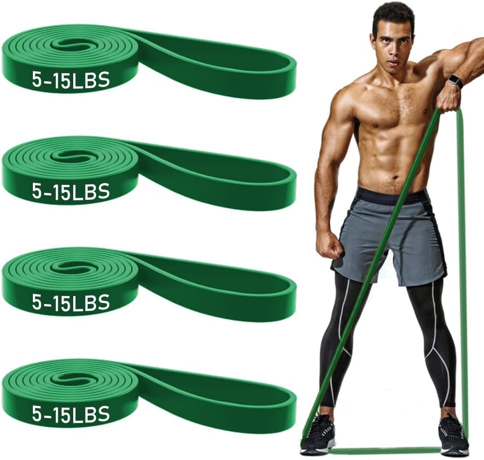 rosapoar natural latex resistance band pull up fitness exercise band