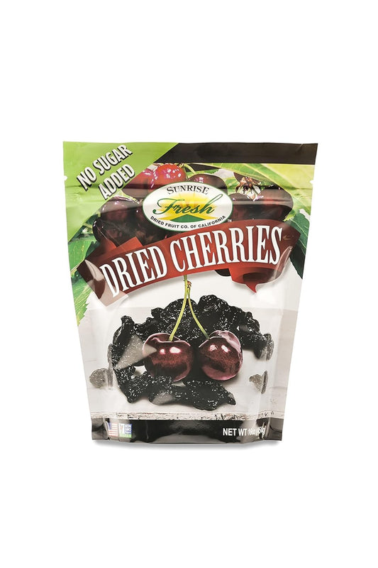 Sunrise Fresh Dried Sweet Cherries, 1 lb Bag, Unsweetened, No Sugar Added