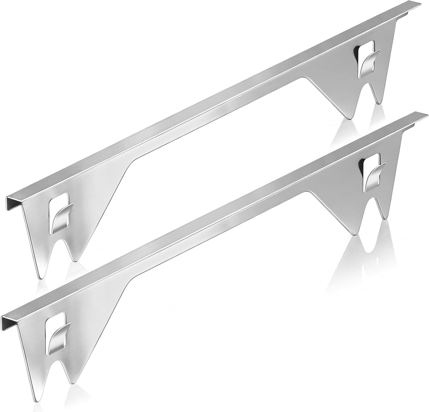 Stainless Steel Stove Gap Covers,Stove Gap Filler, Range Trim Kit, Stove Gap Guards, Heat Resistant and Easy to Clean, Easy retractable Length 13.8" to 27.5", Width 0.79",Black(2PCS)