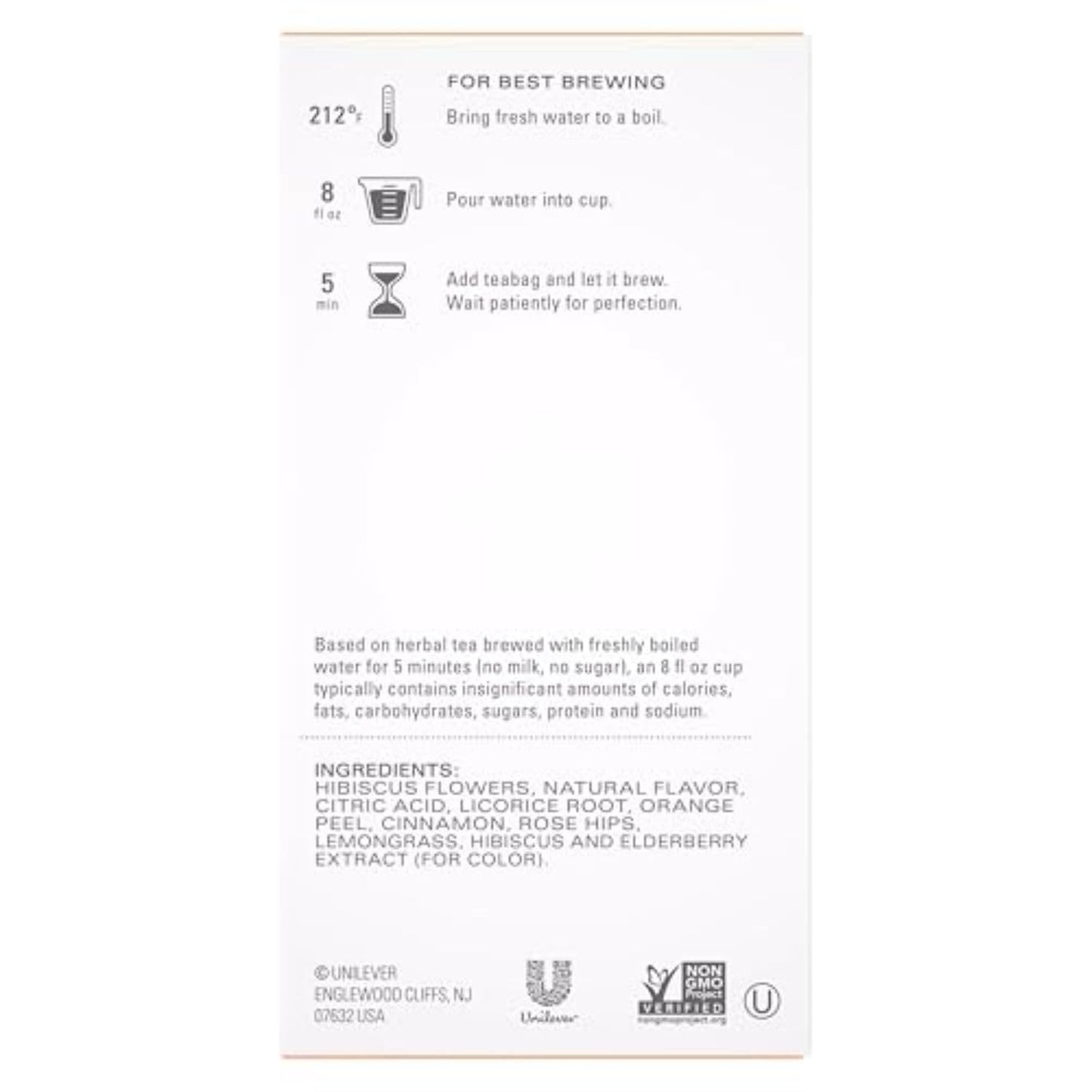 TAZO Passion Herbal Tea Bags 120-Count Caffeine-Free Tropical Blend