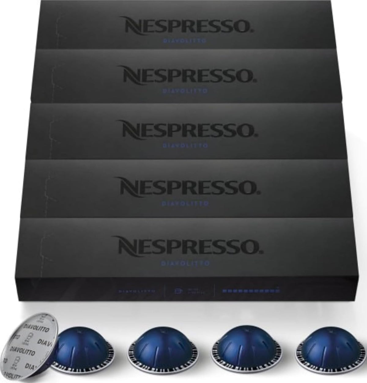 Nespresso VertuoLine Espresso Diavolitto 50 Count Coffee Capsules
