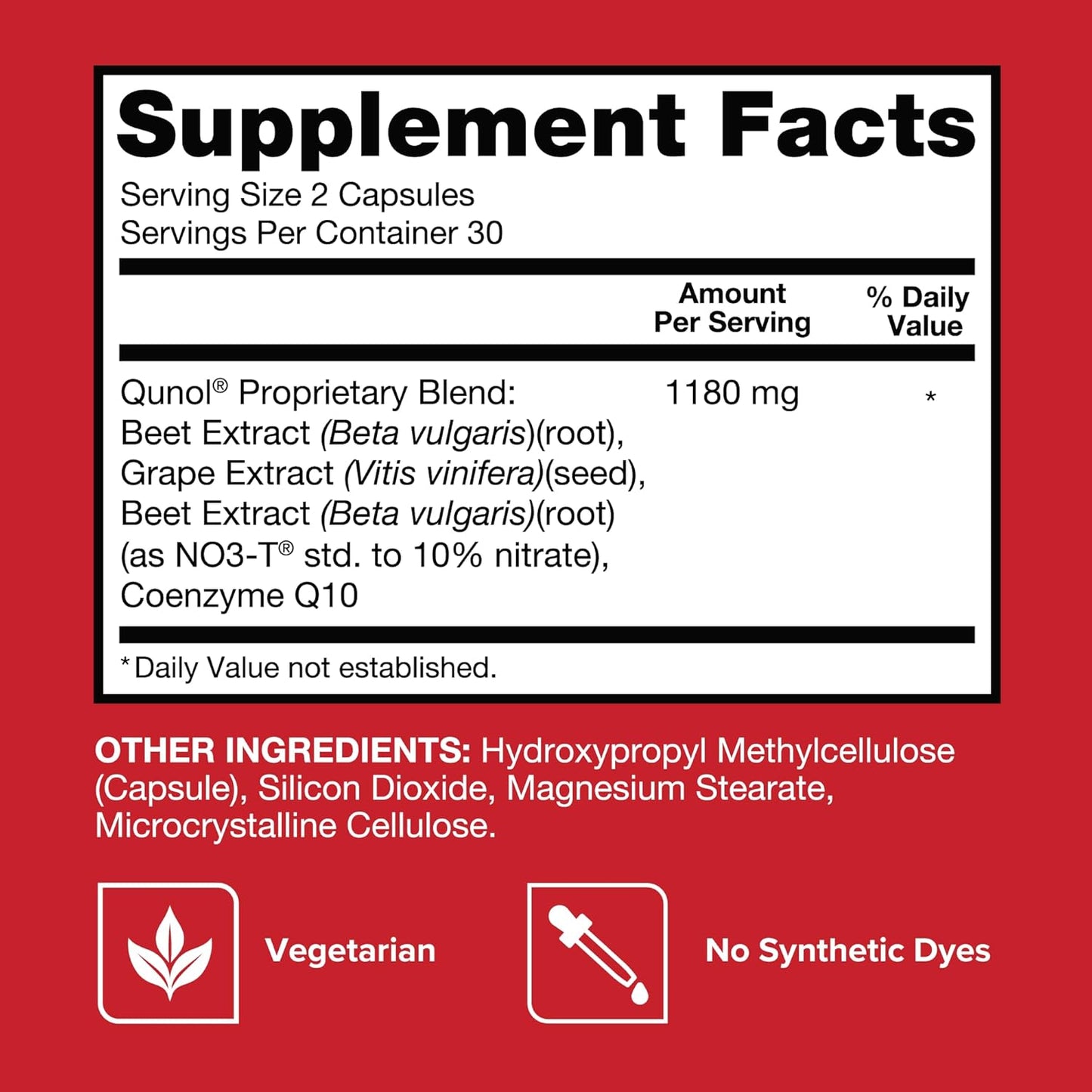 Qunol Blood Pressure Support, 3 in 1 Beets + CoQ10 + Grape Seed Extract, Beet Root Capsules that Supports Healthy Blood Circulation & Heart Healthy Energy, 60 Count (Pack of 1)