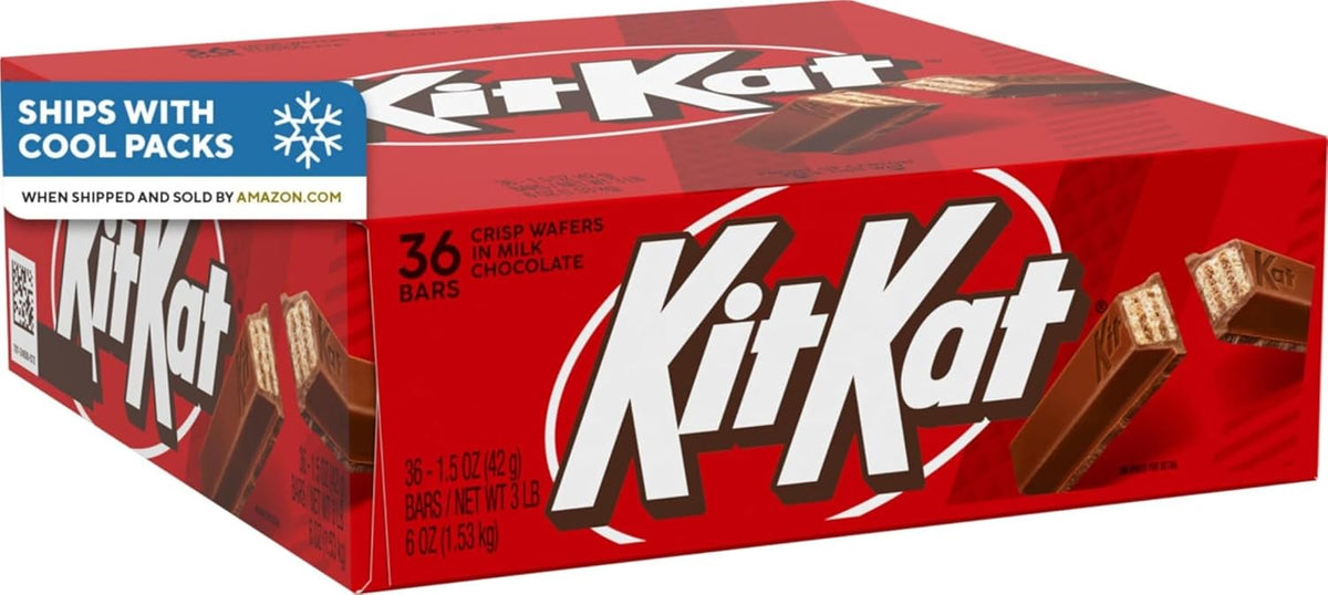 KIT KAT Milk Chocolate Wafer Candy Bars, 1.5 oz (36 Count)