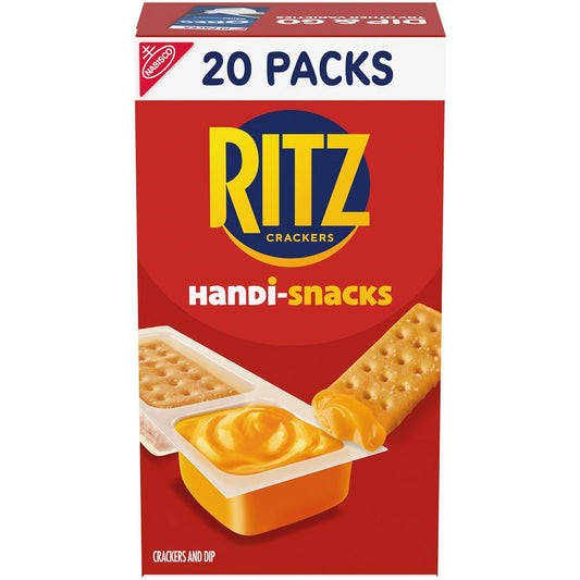 Handi-Snacks RITZ Crackers 'N Cheesy Dip Snack Packs, 20 Individually Wrapped Packs
