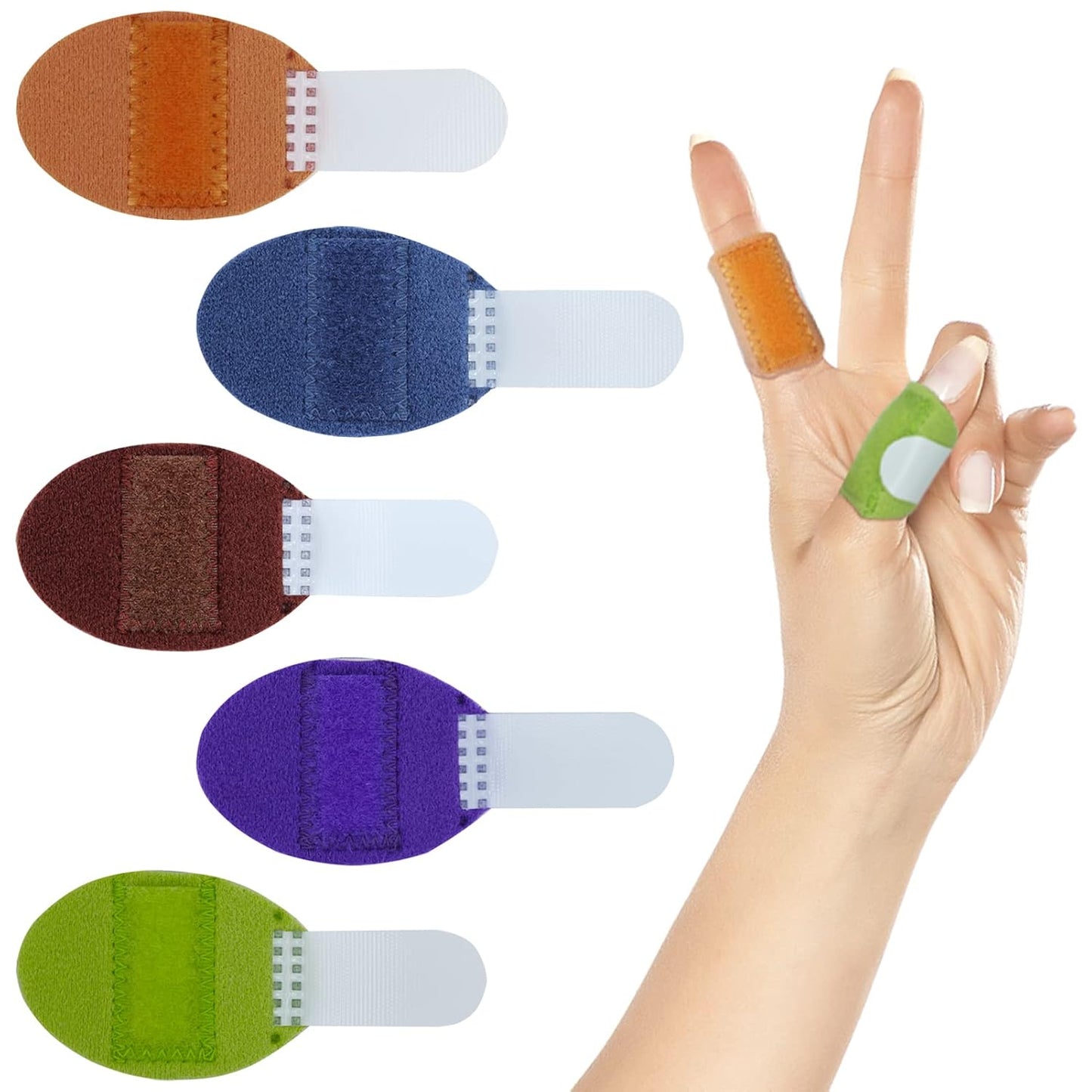 RonJea 5 Pcs Trigger Finger Splints Support Brace Kit