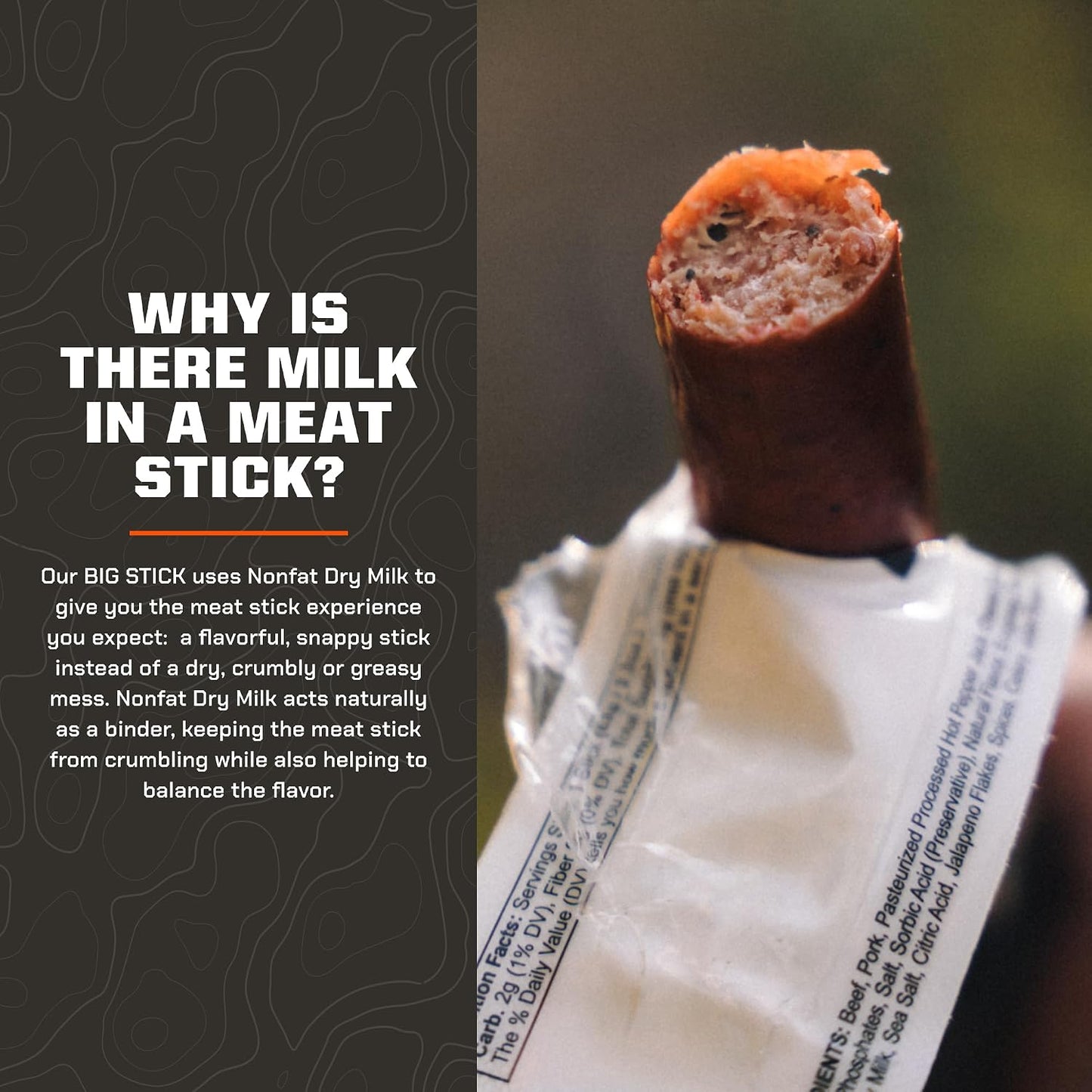 MTN OPS Big Stick High Protein Meat Sticks - 10 Count Carton