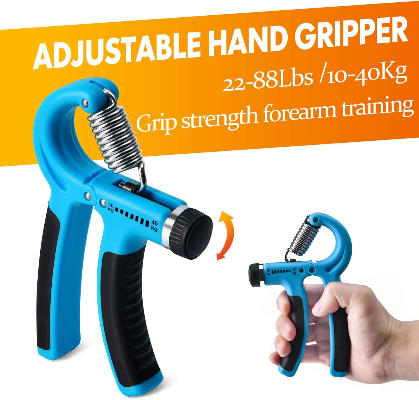 Grip Strength Trainer 7 Pack Adjustable Resistance Extensor Bands Finger Exerciser Hand Gripper