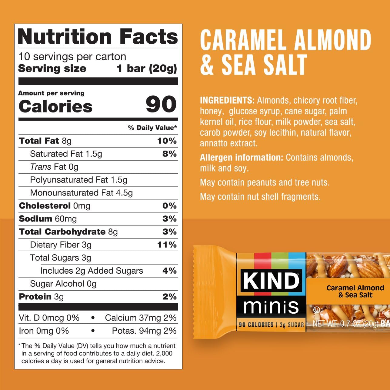 KIND Mini Snack Bars Variety Pack, Gluten Free, Low Sugar, Low Calorie Snacks