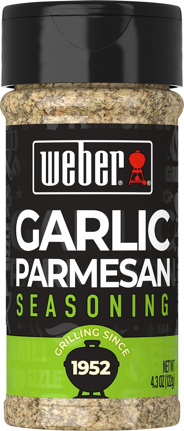 Weber 4.3 oz Garlic Parmesan Seasoning Blend for Vegetables, Pork, Poultry, and Pasta