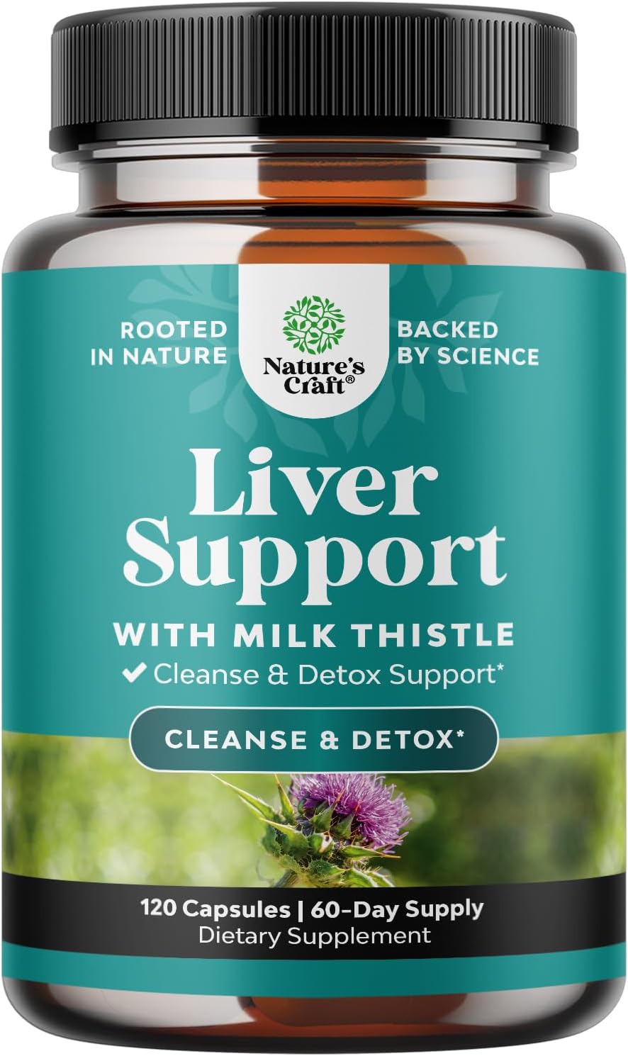 Liver Cleanse Detox & Repair - Milk Thistle Supplement for Digestion & Immune Health - Ginger Root, Choline & Dandelion Root - Herbal Liver Support with Silymarin, Beetroot & Artichoke - 70 Count