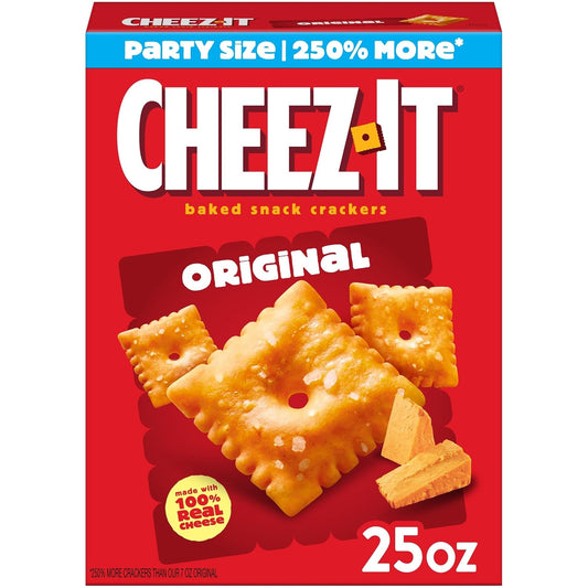 Cheez-It Original Baked Snack Crackers, 25oz Box, Party Size
