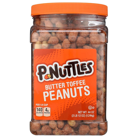 P-Nuttles Butter Toffee Covered Peanuts, 44 oz Jar, Made in USA, Kosher