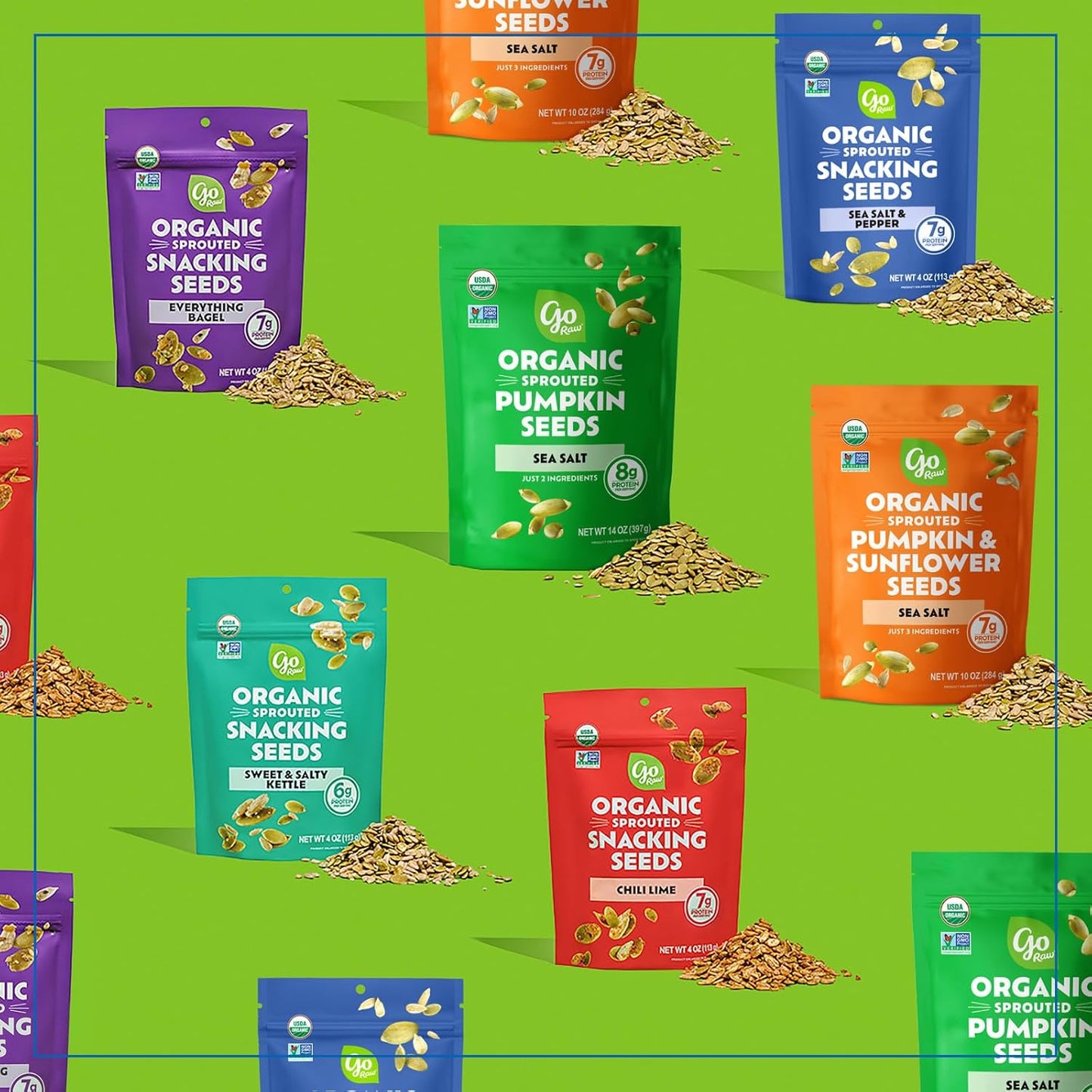 Go Raw Organic Sprouted Mixed Seeds 13 oz Unsalted Keto Kosher
