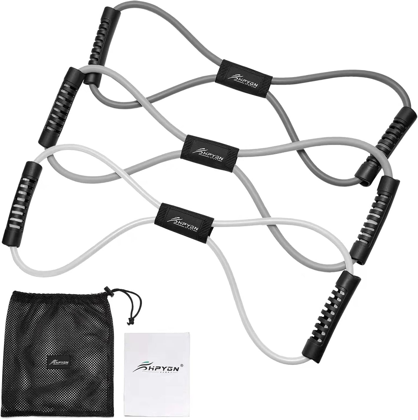 HPYGN Figure 8 Resistance Bands for Women and Men, 8 Shaped Exercise Bands for Arms, Chest, and Yoga