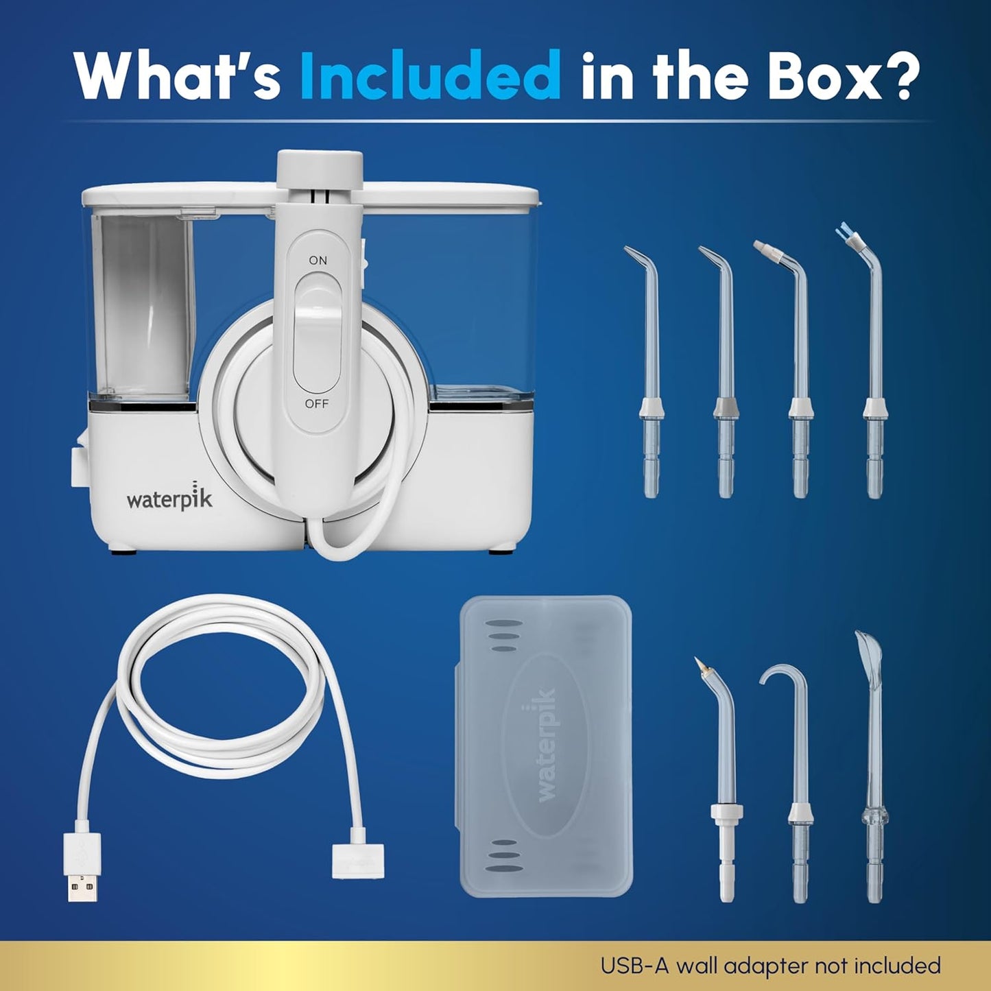 Waterpik ION Professional Water Flosser, Rechargeable, 10 Settings, 7 Tips, ADA Accepted