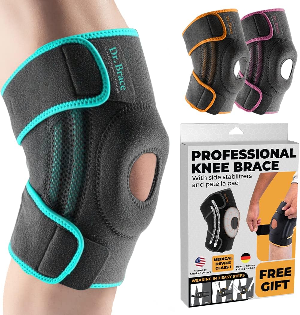 DR. BRACE ELITE Knee Brace with Side Stabilizers for Maximum Support