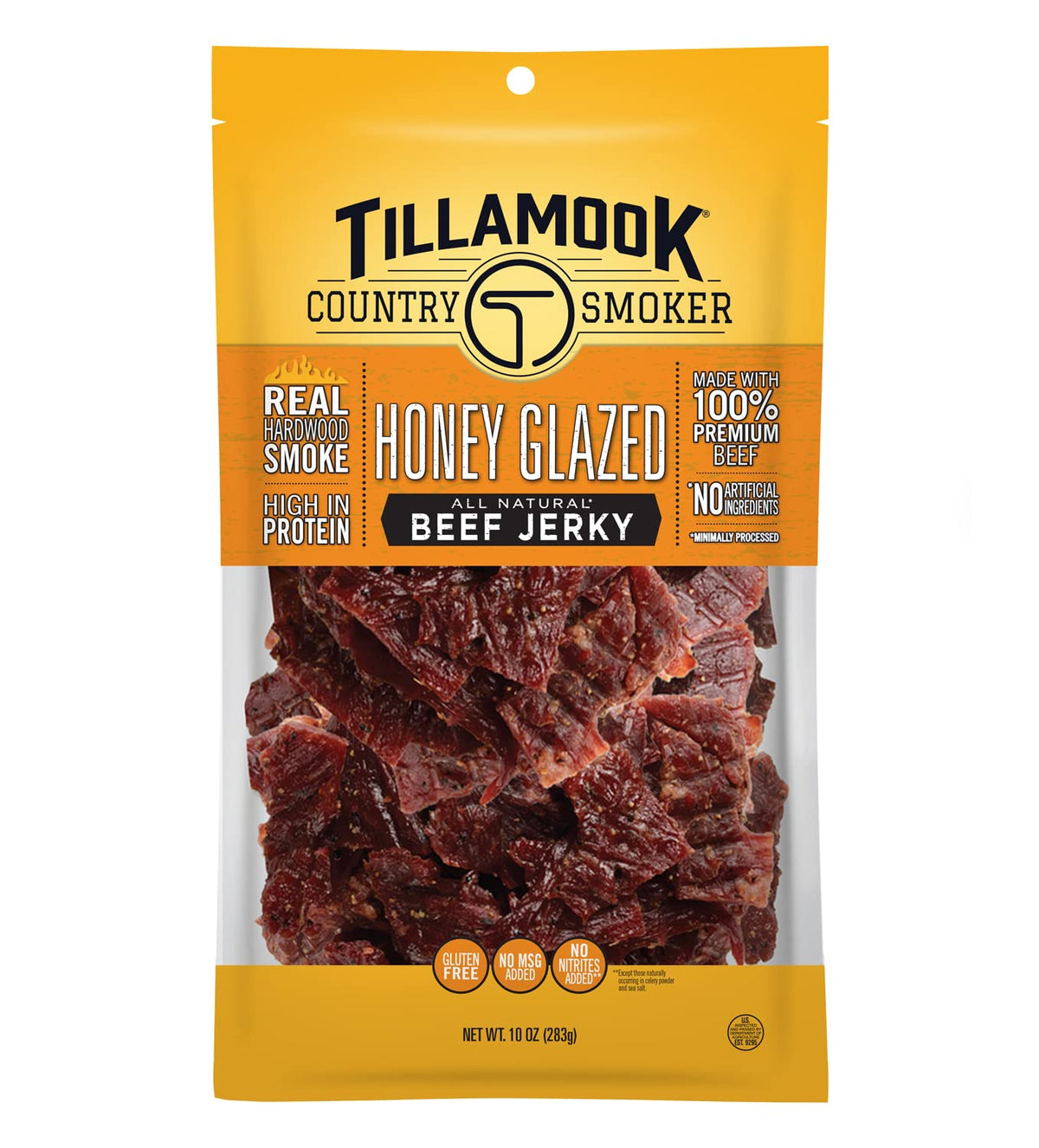 Tillamook Country Smoker Real Hardwood Smoked Beef Jerky, 10 Ounce