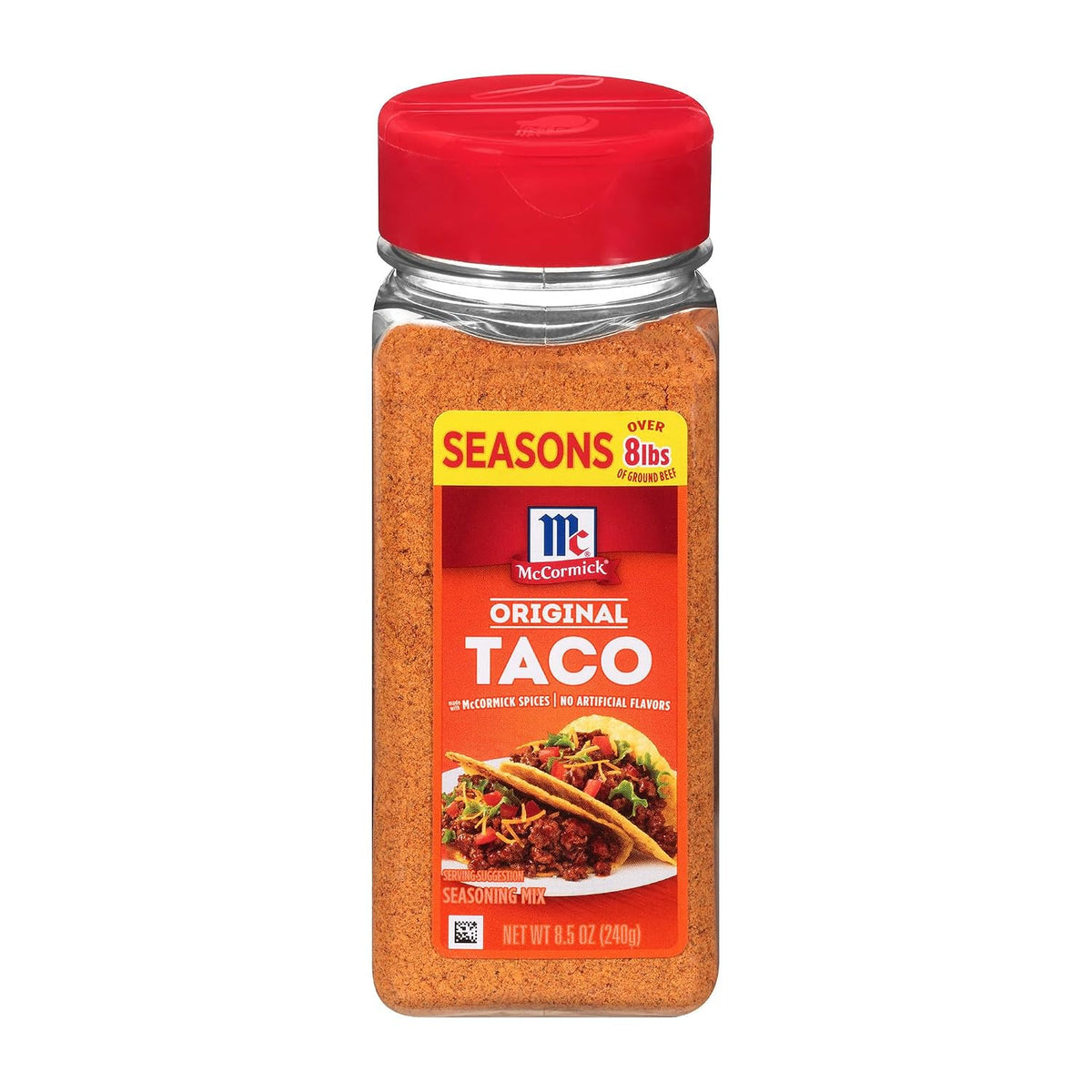 McCormick Original Taco Seasoning Mix, 8.5 oz, No Artificial Flavors, Classic Flavor, Family Favorite, Mild Heat