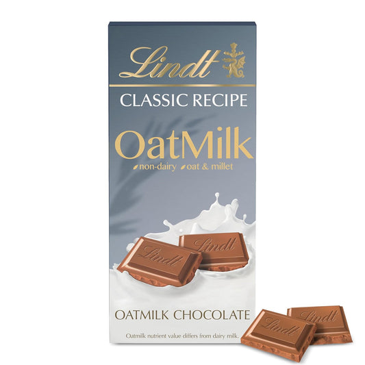 Lindt CLASSIC RECIPE OAT MILK Plain Chocolate Bar, 3.5 oz.