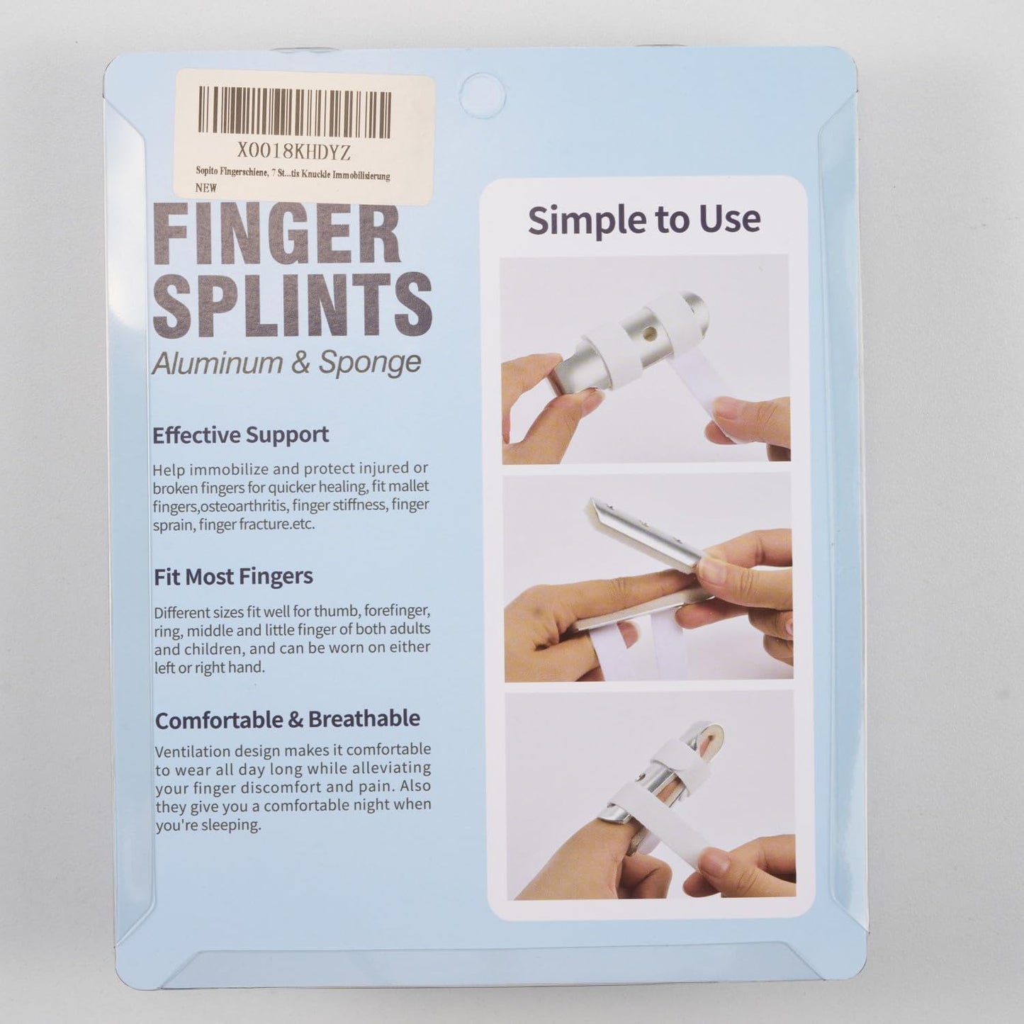 Sopito 7PCS Finger Support Brace Stabilizer for Arthritis and Knuckle Immobilization