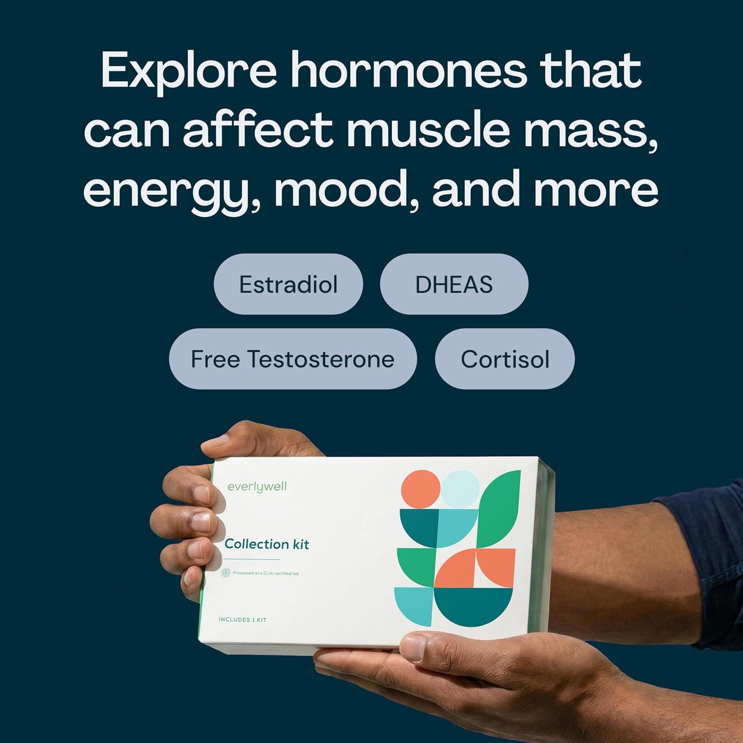 Everlywell At-Home Men's Health Test Kit, Measures 4 Key Hormones