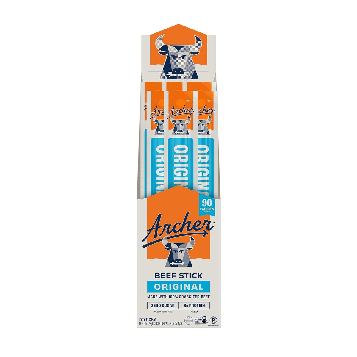 Grass Fed Beef Jerky Sticks, Individually Wrapped, Bulk Snack Packs
