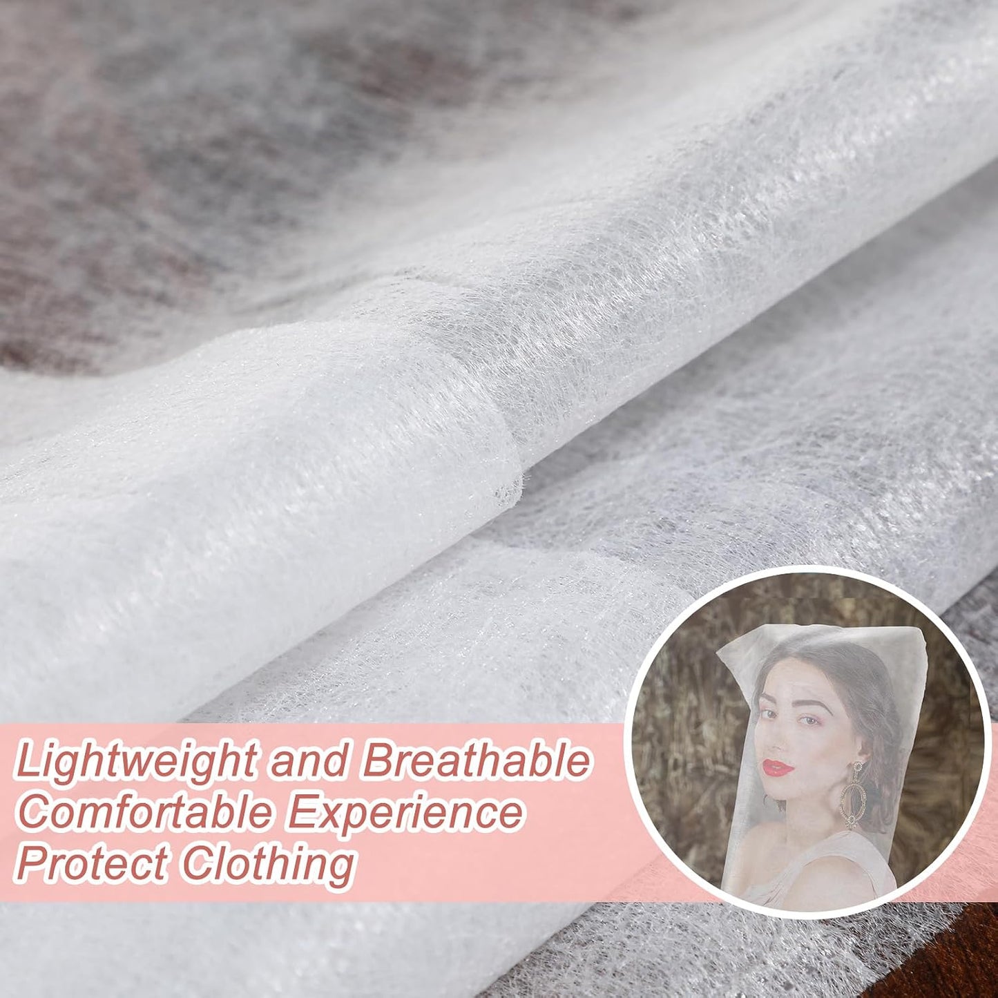 Tegeme 50 Pieces Disposable Face Makeup Protector Hood