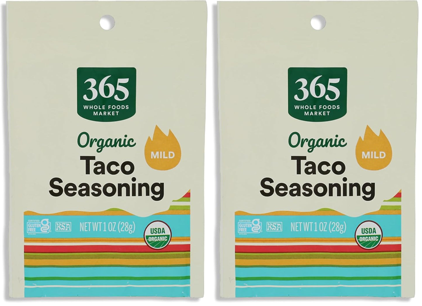 365 by Whole Foods Market, Organic Taco Seasoning, Non-GMO, 1-Ounce Single-Packet