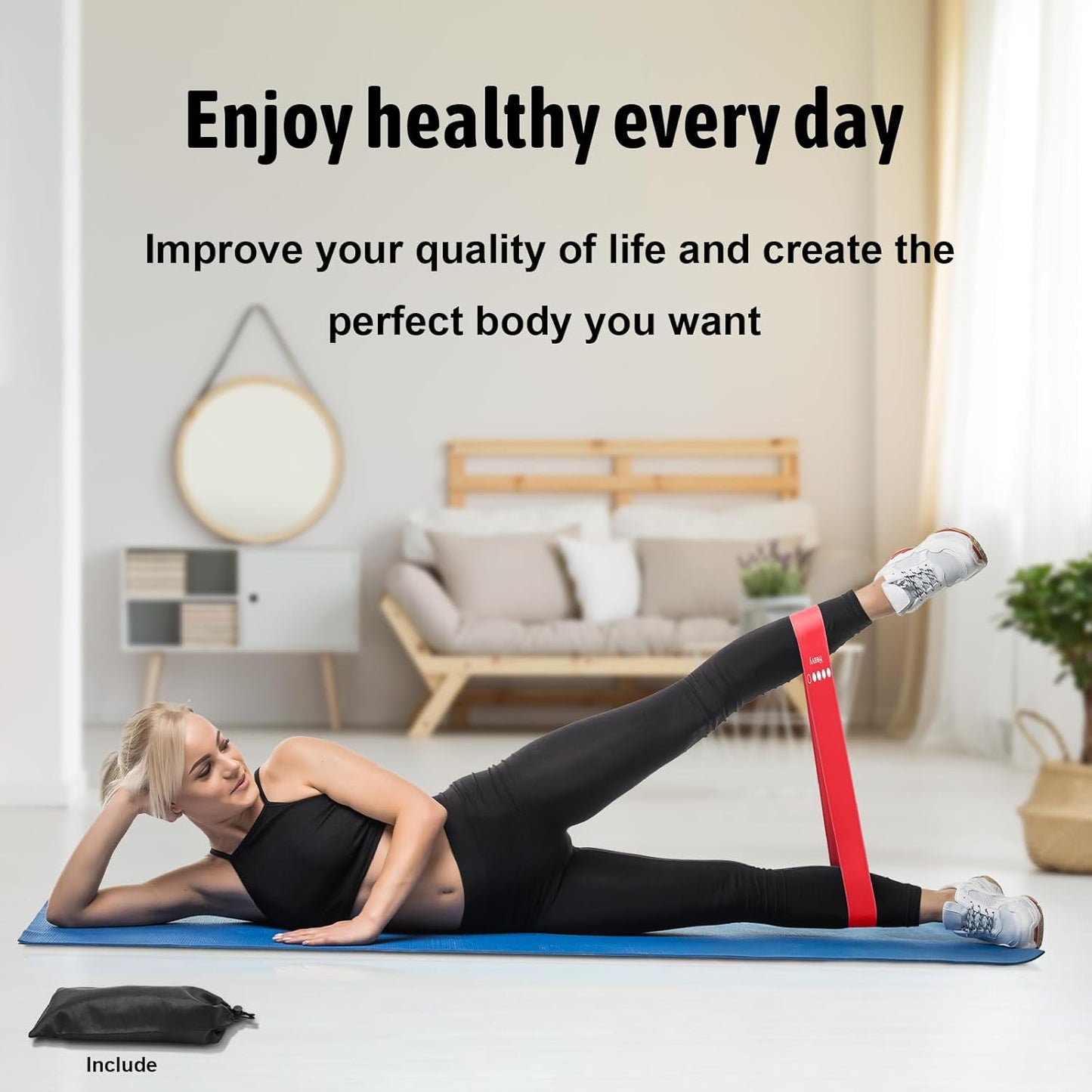 Resistance Bands Set with 5 Levels, Multi-Colored for Fitness