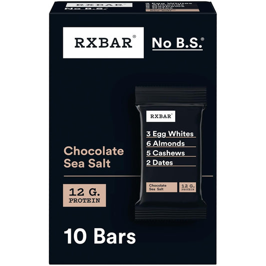RXBAR Protein Bars, 10 Count, 18.3oz Box, Chocolate Sea Salt