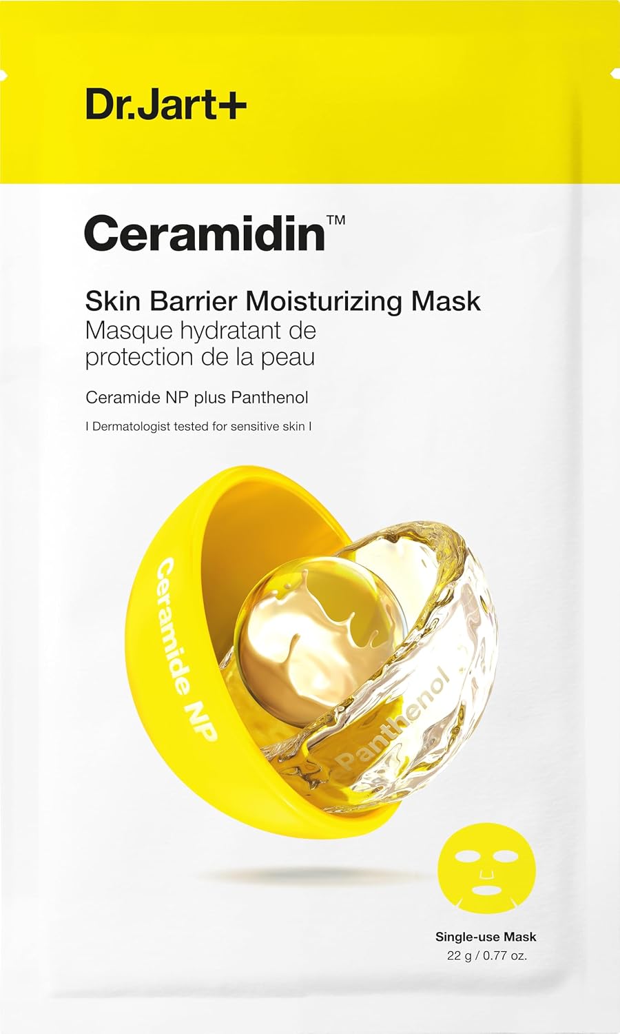 Dr.Jart+ Ceramidin Skin Barrier Moisturizing Korean Face Mask Sheet Mask