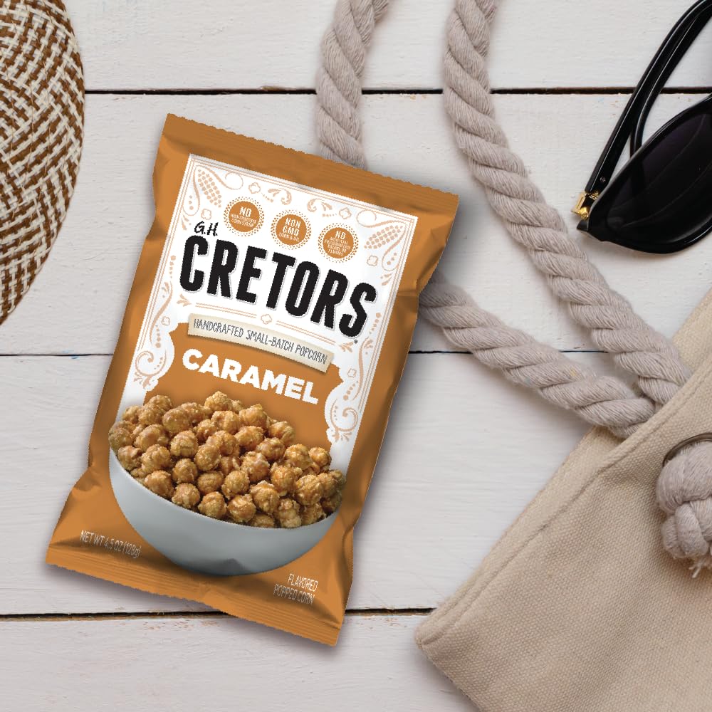 G.H. Cretors' Caramel Corn, 8 Oz, Pack of 6, Gluten Free, Kosher