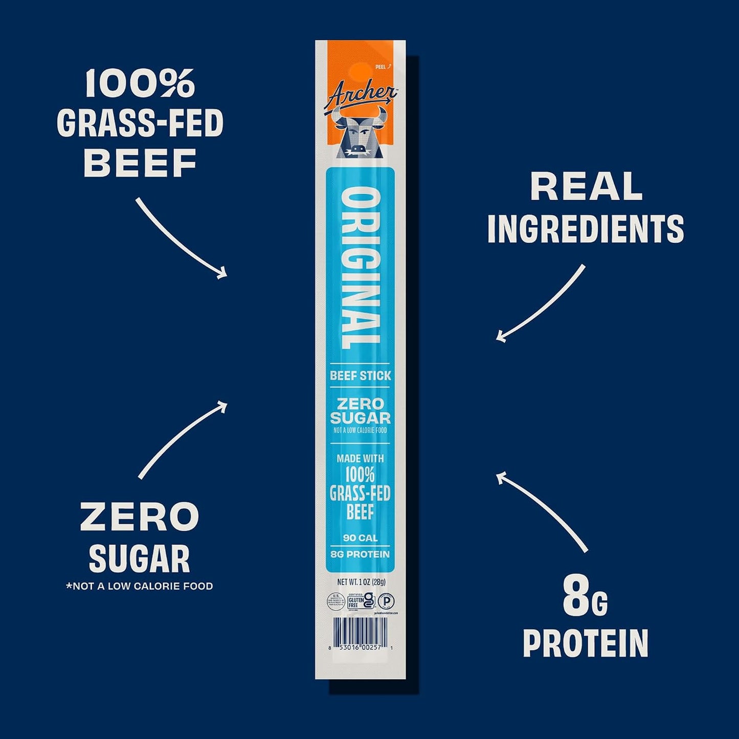 Grass Fed Beef Jerky Sticks, Individually Wrapped, Bulk Snack Packs