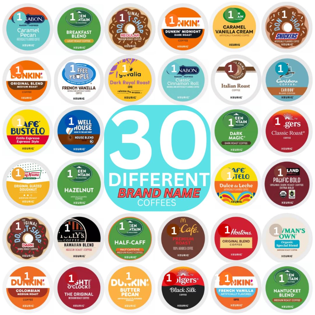 Brand Name Variety Pack Coffee Pods K Cup Sampler for Keurig Brewers