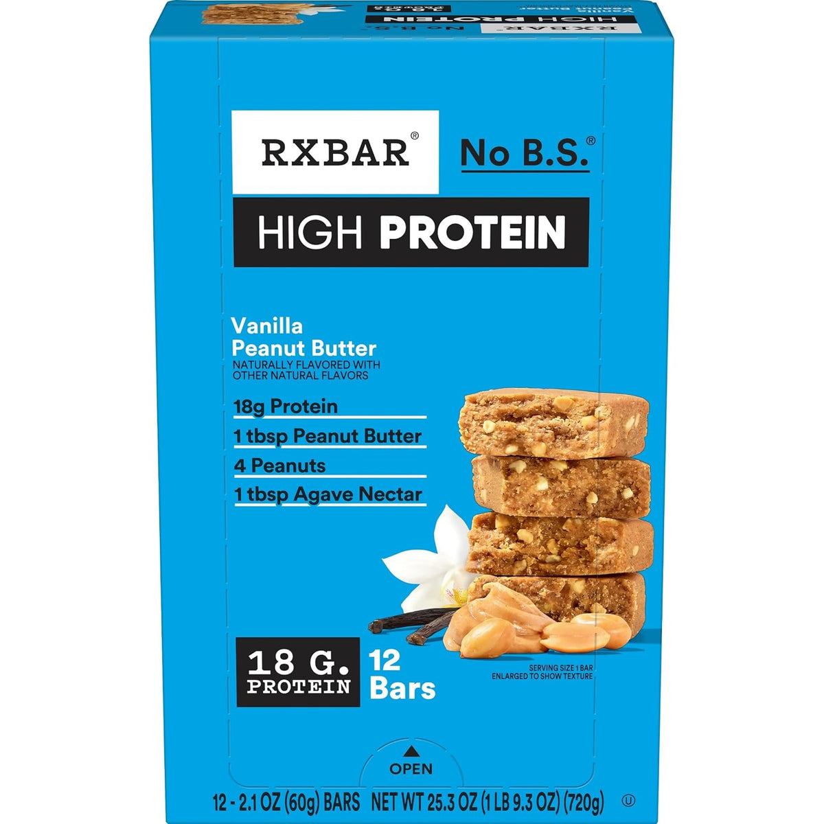 RXBAR High Protein Bars, Gluten Free, 12 Count, 25.3oz Box