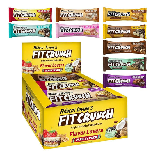 FITCRUNCH Snack Size Protein Bars, 6-Layer Baked, Gluten Free, Soft Cake Core, 9 Count, Flavor Lovers