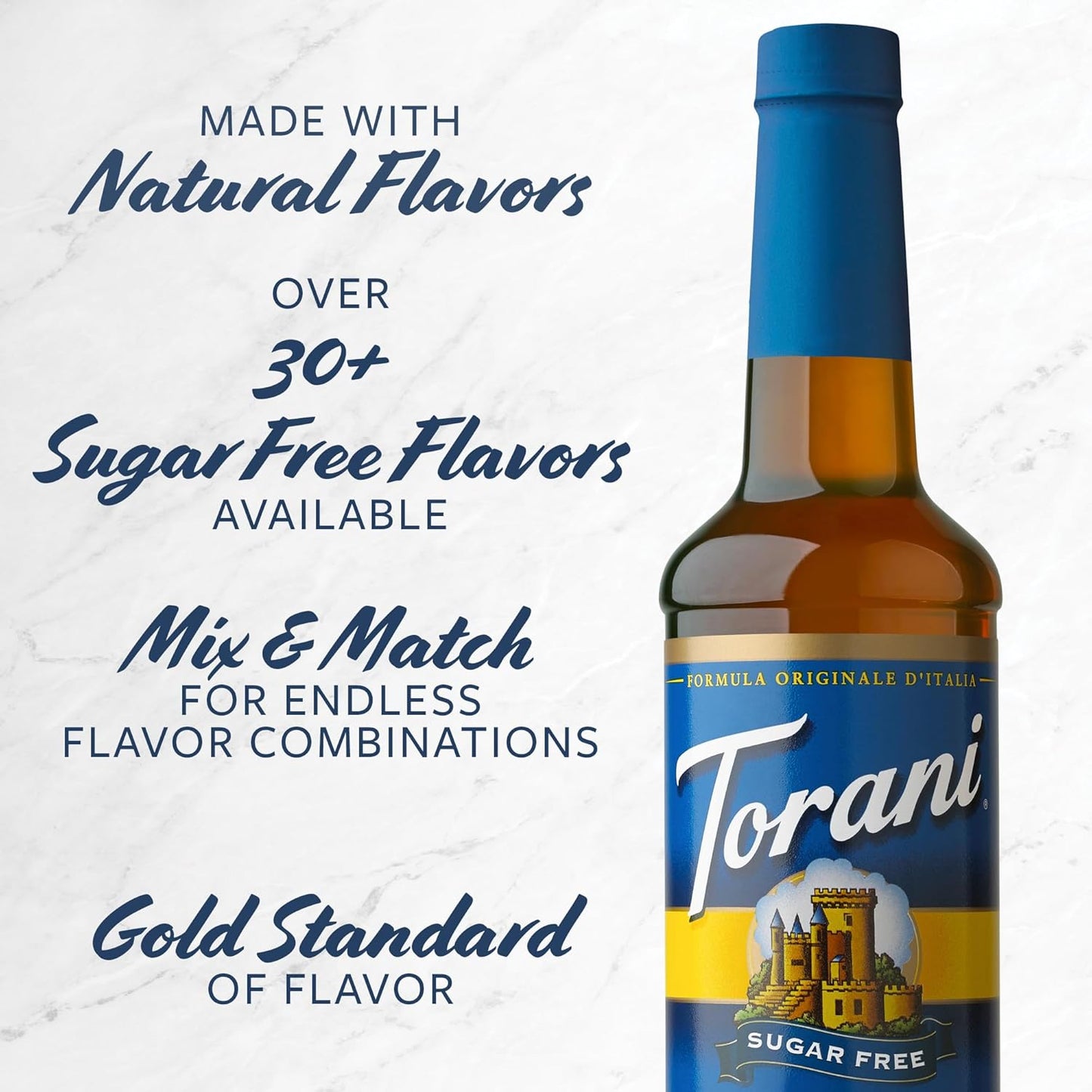 Torani Sugar Free Chocolate Flavored Drink Syrup, 25.4 fl oz (Pack of 4)
