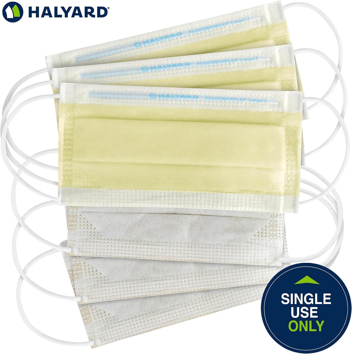 Halyard Fluidshield 1 Level 1 Yellow Disposable Procedure Mask