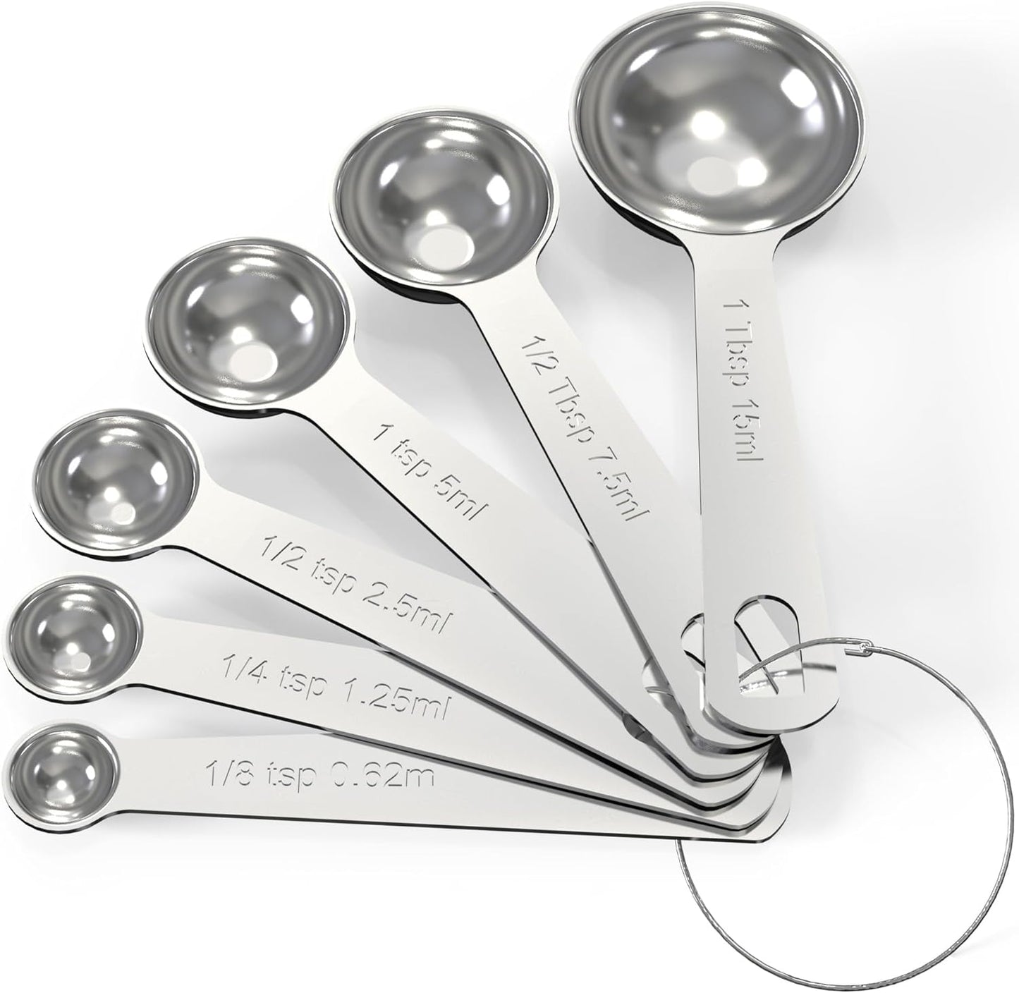 TILUCK Stainless Steel Measuring Cups & Spoons Set,Coffee Scoop Spoon,Kitchen Gadgets for Cooking & Baking,Set of