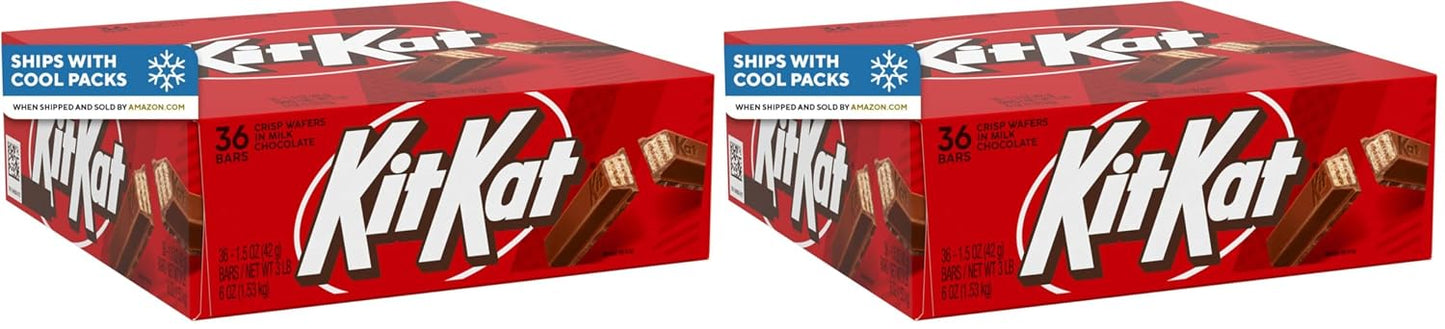 KIT KAT Milk Chocolate Wafer Candy Bars, 1.5 oz (36 Count)