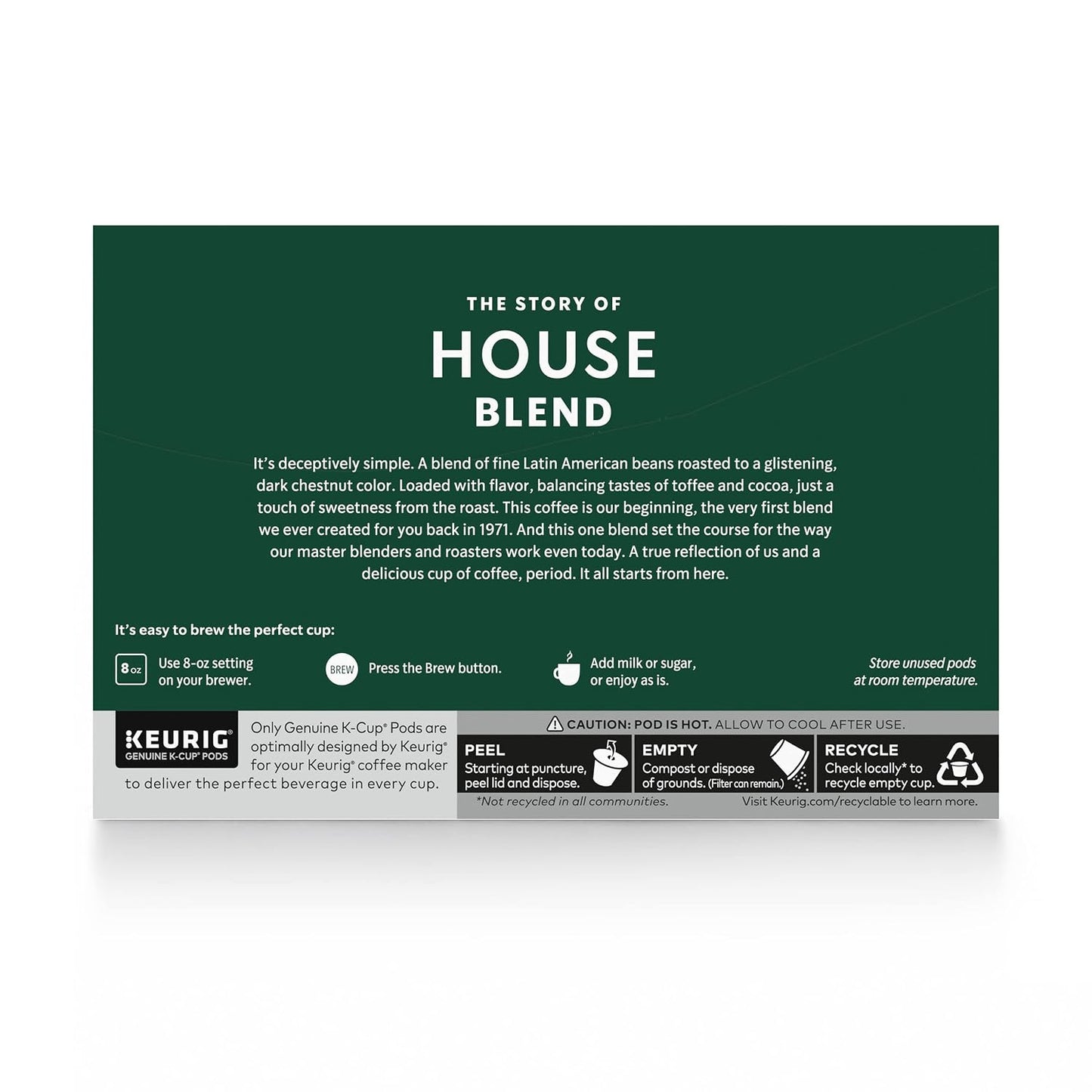 Starbucks House Blend Medium Roast Coffee K-Cups for Keurig Brewers, 100% Arabica, 6 boxes