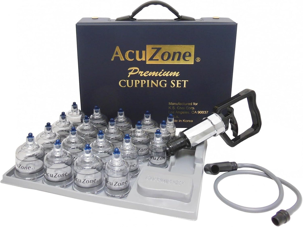 KS Premium Quality Cupping Set with 19 Cups and Hand Pump