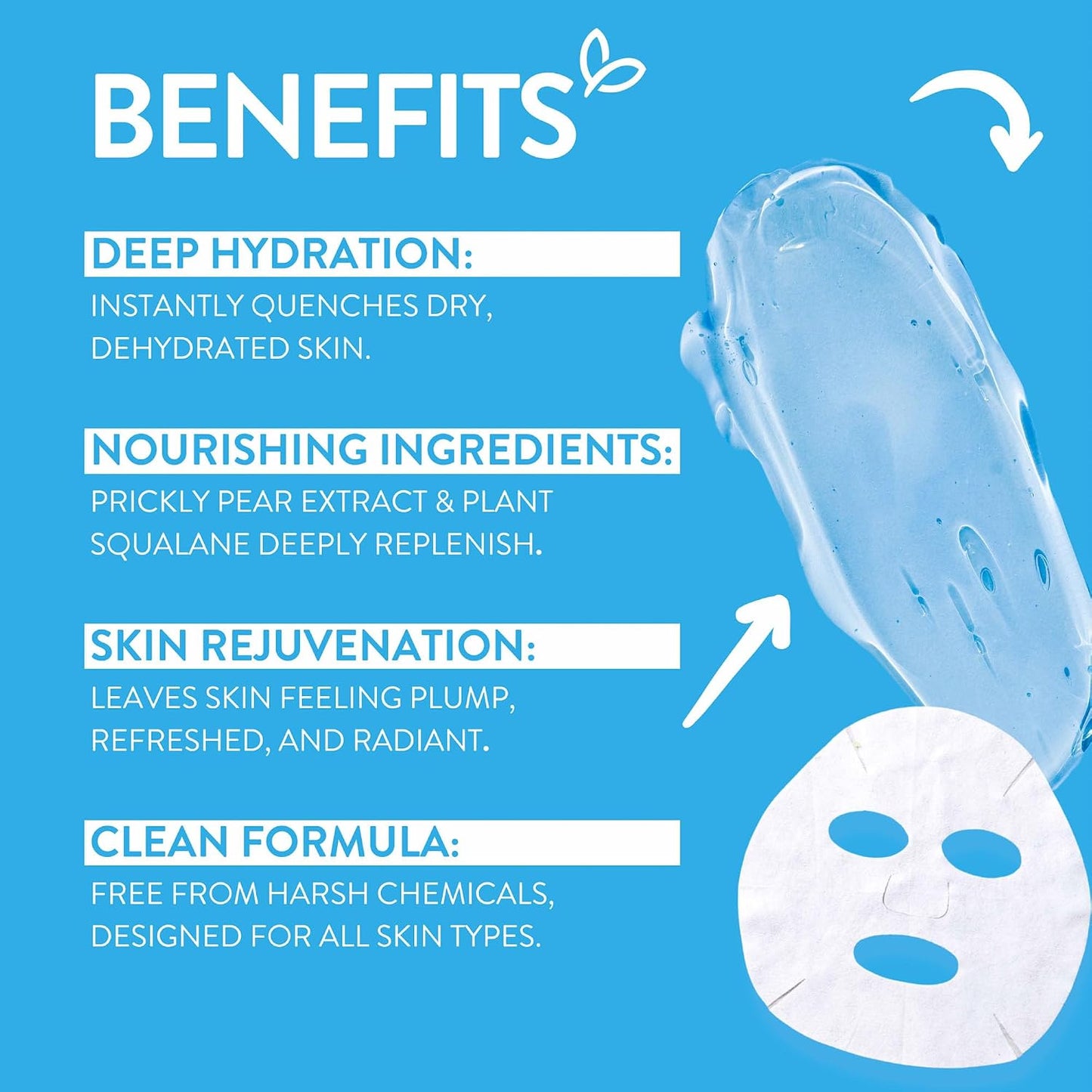 By Nature 2% Hyaluronic Acid Sheet Face Mask for Dry Skin