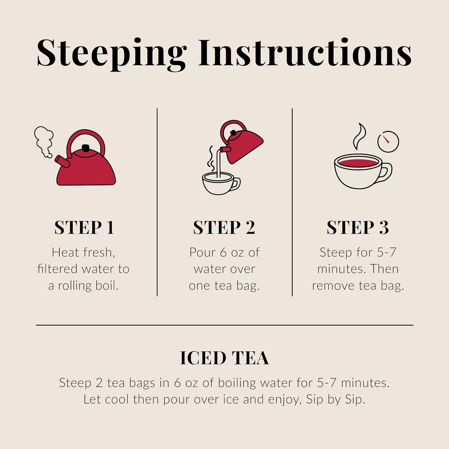 The Republic of Tea Hibiscus Strawberry Tea 36 Tea Bags Herbal Blend Caffeine Free Gluten Free