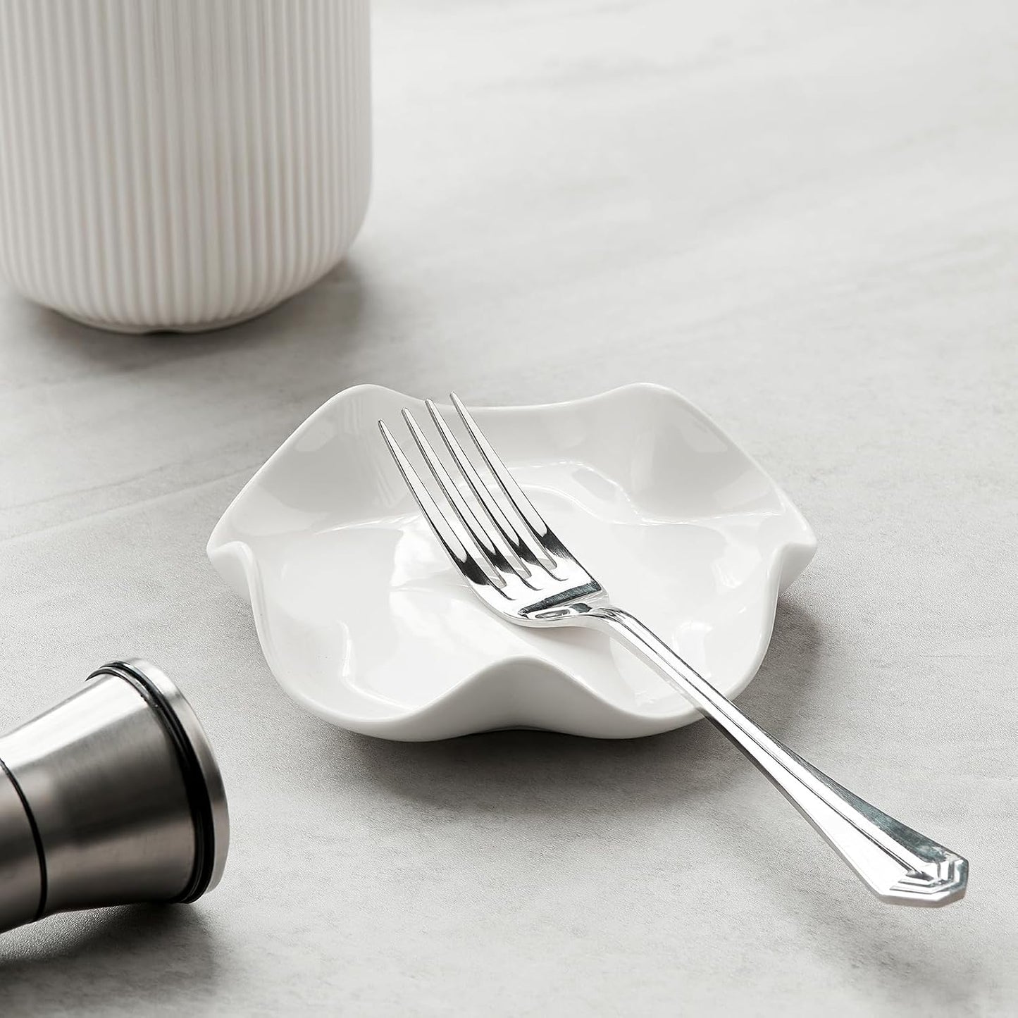 Mfacoy Spoon Rest for Stove Top, 5.3 Inch Ceramic Spoon Holder for Kitchen Counter, Coffee Spoon Holder, Cooking Utensil Rest for Spoons, Ladles, Tong, Heat-Resistant Spoon Rest, Housewarming Gifts